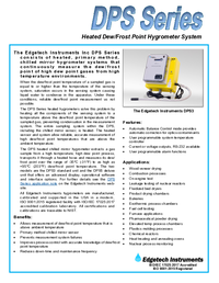 Thumbnail of document Data Sheet - DPS Series  Heated Dew Point System